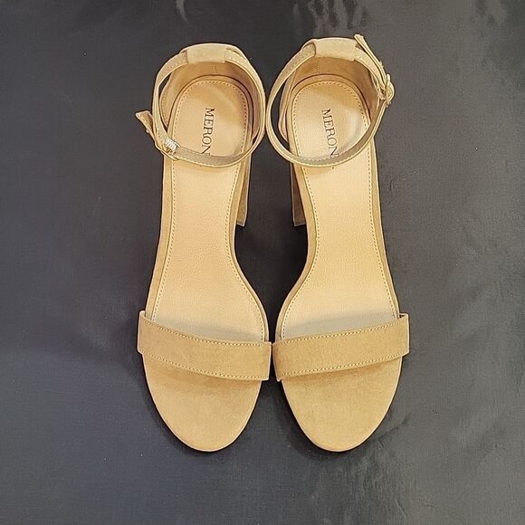 BRAND NEW MERONA ADJUSTABLE ANKLE BUCKLE STRAP OPEN TOE SANDAL - Picture 2 of 14